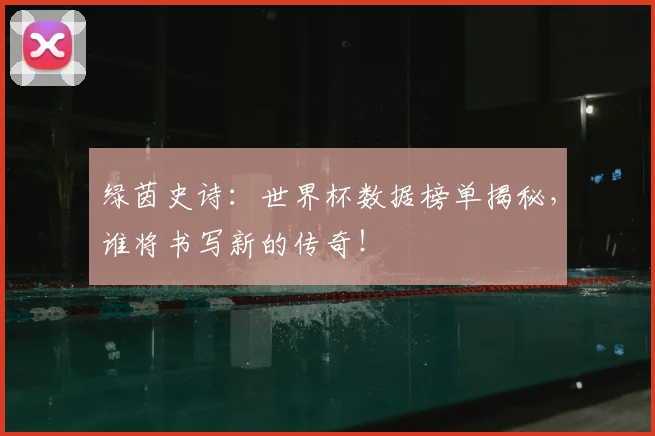 绿茵史诗：世界杯数据榜单揭秘，谁将书写新的传奇！